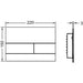 Tece Square II Metal Dual Flush Plate for Concealed Uni