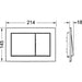 Tece Standard Dual Flush Plate for Concealed Cistern