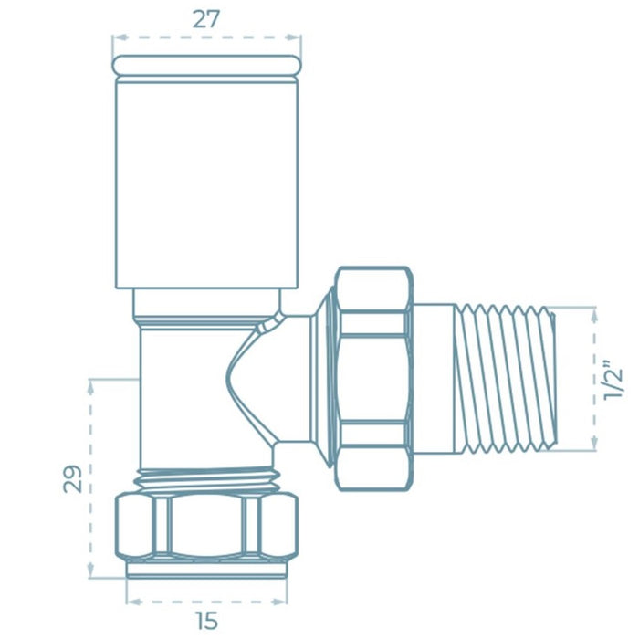 Sonas Round Angled Radiator Valves