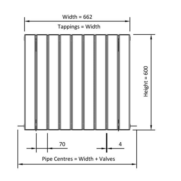 Eastbrook Addington Type 20 Horizontal Aluminium Designer Radiator - Gloss White