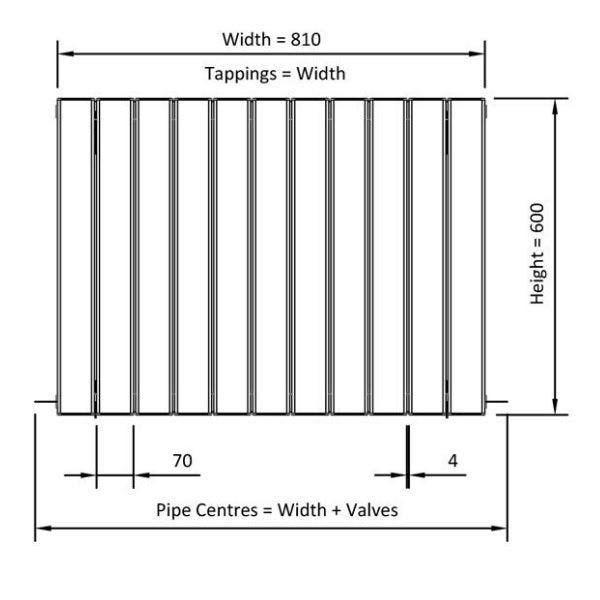 Eastbrook Addington Type 20 Horizontal Aluminium Designer Radiator - Gloss White