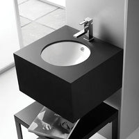 Crosswater Cerdena Undermount Basin With Overflow - 370mm - No Tap Holes - White