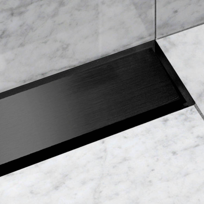 UniSlope 1K Black Long Linear Drain Wetroom Shower Kit