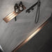 UniSlope 1K Brushed Copper Long Linear Drain Wetroom Shower