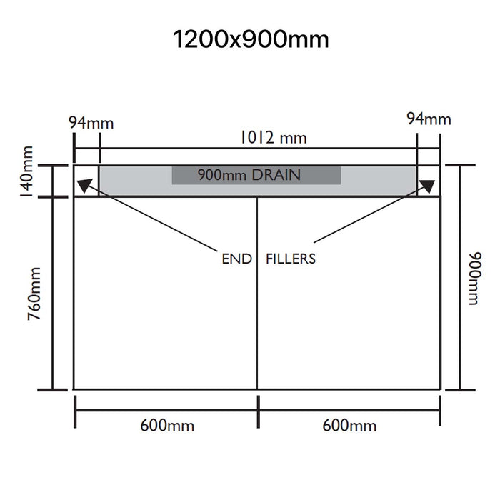 UniSlope 1K Polished Stainless Steel Long Linear Drain