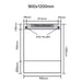 UniSlope 1K Short Linear Drain HighLine Cassette & 15mm