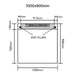 UniSlope 1K Short Linear Drain HighLine Cassette & 15mm