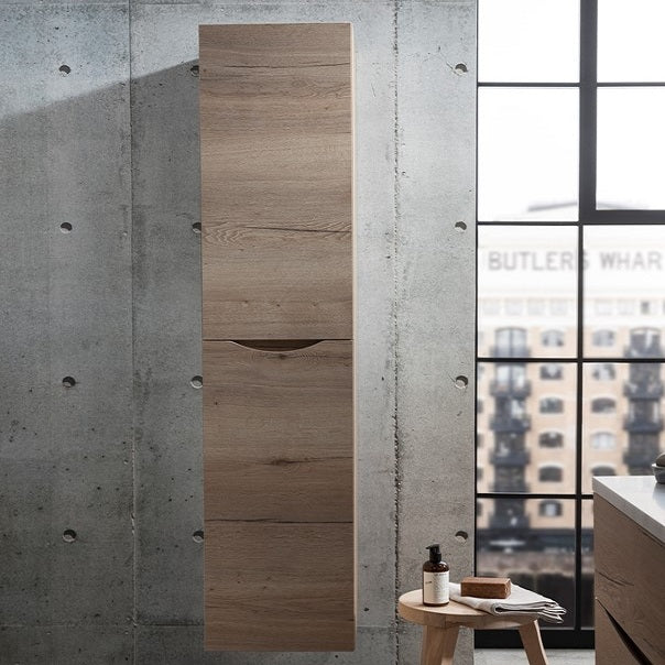 Crosswater Glide II 2 Door Wall Hung Tall Storage Unit - 350mm Wide