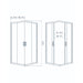 Sonas Strata 6mm Double Door Corner Entry Shower Door - Chrome