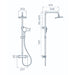 Sonas Strata Round Thermostatic Shower Kit - Chrome