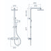 Sonas Strata Square Thermostatic Shower Kit - Chrome