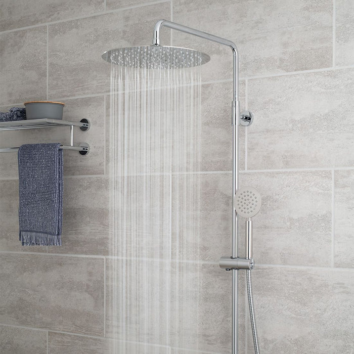 Vado Aquablade Adjustable Round Thermostatic Shower column