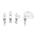 Vado Arrondi Deck Mounted 3 Hole Basin Mixer Tap