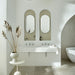 Vado Arrondi Deck Mounted 3 Hole Basin Mixer Tap With Lever