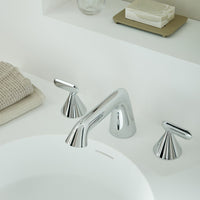 Vado Arrondi Deck Mounted 3 Hole Basin Mixer Tap With Lever
