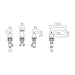 Vado Arrondi Deck Mounted 3 Hole Basin Mixer Tap With Lever