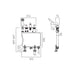 Vado Arrondi Deck Mounted 4 Hole Thermostatic Bath Shower