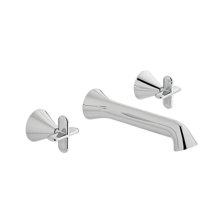 Vado Arrondi Wall Mounted 3 Hole Basin Mixer Tap