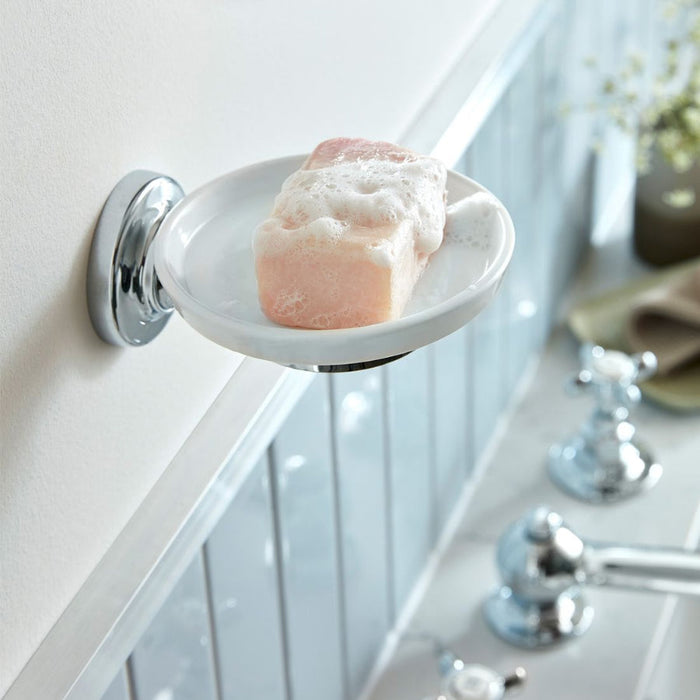 Vado Axbridge Ceramic Soap Dish And Holder - Soap Dishes &