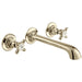 Vado Axbridge Crosshead 3 Hole Wall Mounted Basin Mixer Tap