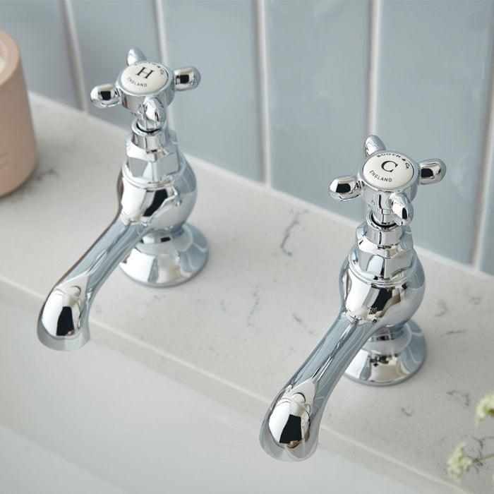 Vado Axbridge Crosshead Basin Pillar Taps - Basin Pillar