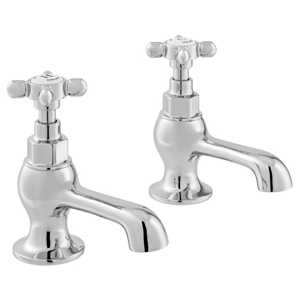 Vado Axbridge Crosshead Basin Pillar Taps - Chrome - Basin