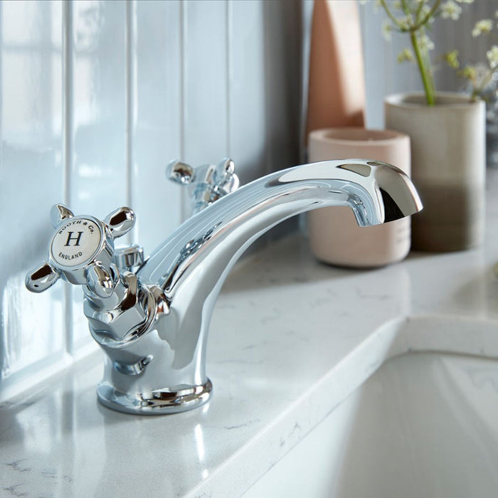 Vado Axbridge Crosshead Mono Basin Mixer Tap With Pop-Up