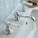 Vado Axbridge Lever 3 Hole Basin Mixer Tap With Pop-Up