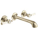 Vado Axbridge Lever 3 Hole Wall Mounted Basin Mixer Tap