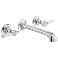 Vado Axbridge Lever 3 Hole Wall Mounted Basin Mixer Tap