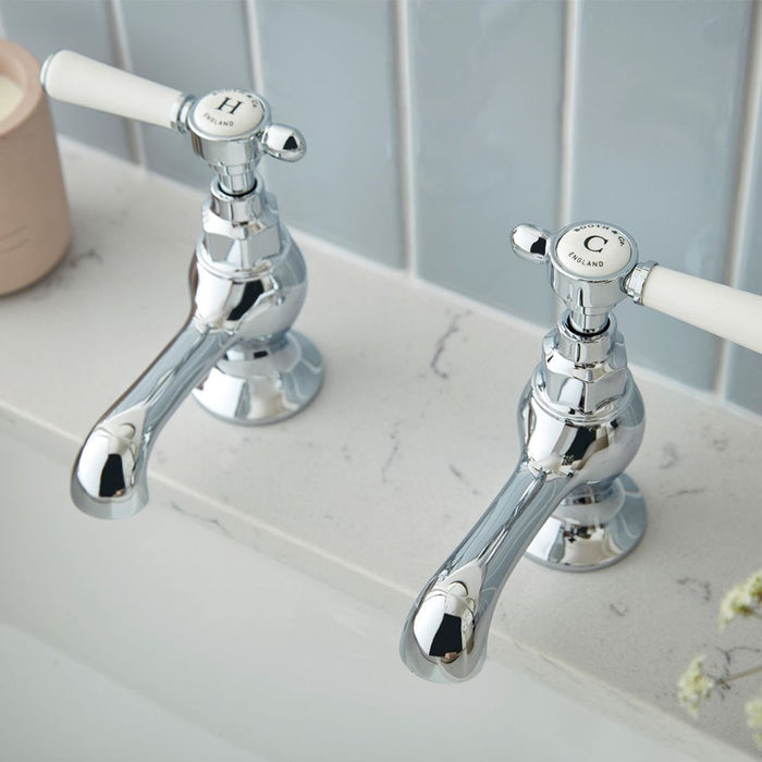 Vado Axbridge Lever Basin Pillar Taps - Basin Pillar Taps