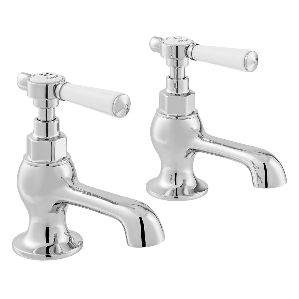 Vado Axbridge Lever Basin Pillar Taps - Chrome - Basin