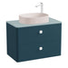 Vado Cameo 2 Drawer Wall Hung Vanity Unit With Worktop