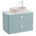 Vado Cameo 2 Drawer Wall Hung Vanity Unit With Worktop