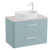 Vado Cameo 2 Drawer Wall Hung Vanity Unit With Worktop