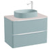 Vado Cameo 2 Drawer Wall Hung Vanity Unit With Worktop