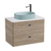 Vado Cameo 2 Drawer Wall Hung Vanity Unit With Worktop