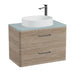 Vado Cameo 2 Drawer Wall Hung Vanity Unit With Worktop