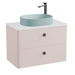 Vado Cameo 2 Drawer Wall Hung Vanity Unit With Worktop