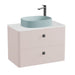 Vado Cameo 2 Drawer Wall Hung Vanity Unit With Worktop