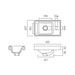 Vado Cameo Cloakroom Basin - 400mm Wide - 1 TH - Inset
