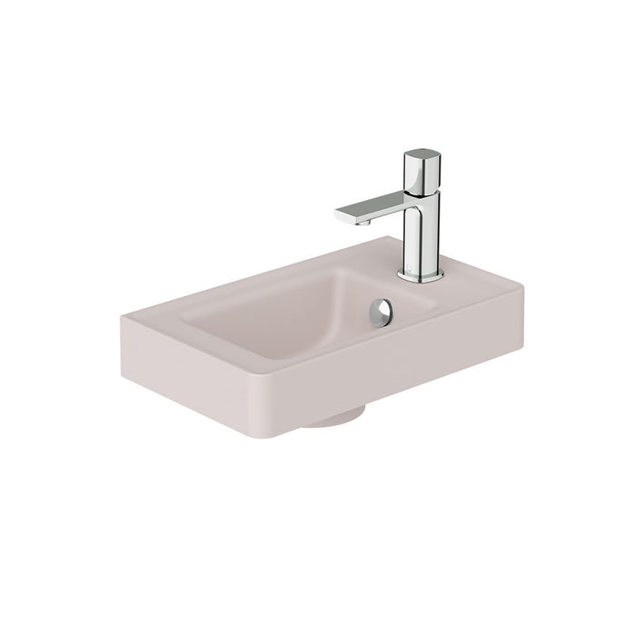 Vado Cameo Cloakroom Basin - 400mm Wide - 1 TH - Pink Clay