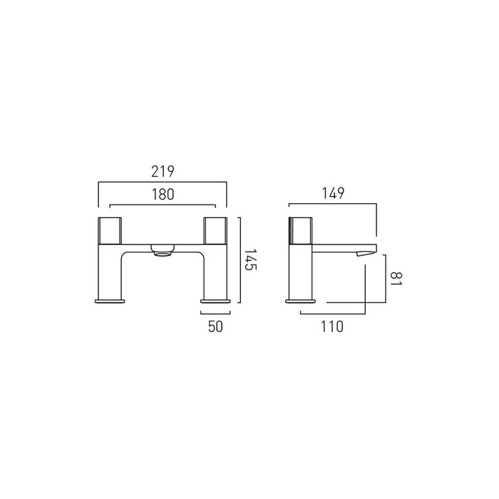 Vado Cameo Deck Mounted Bath Filler Tap - Bath Filler Taps