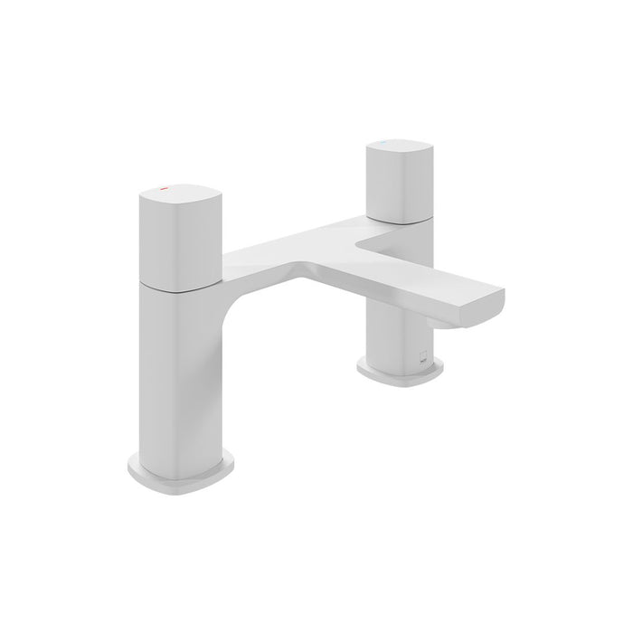 Vado Cameo Deck Mounted Bath Filler Tap - Matt White - Bath