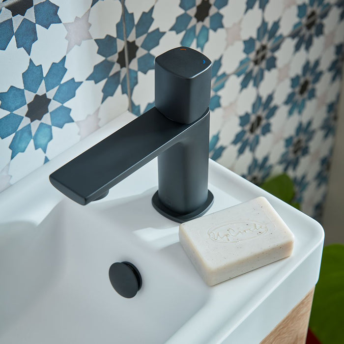 Vado Cameo Knob Deck Mounted Mini Mono Basin Mixer Tap
