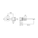 Vado Cameo Knob Wall Mounted Basin Mixer Tap For Low