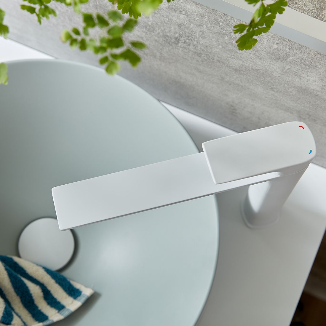 Vado Cameo Lever Extented Deck Mounted Mono Basin Mixer Tap For Low Pr ...