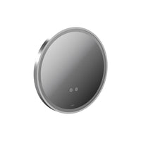Vado Cameo Round Illuminated Mirror - Satin Chrome / 500mm