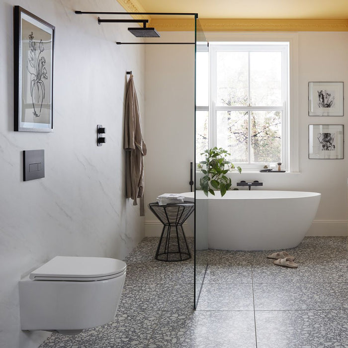 Vado Cameo Round Rimless Wall Hung Toilet With Slimline