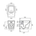 Vado Cameo Soft Square Rimless Back To Wall Toilet